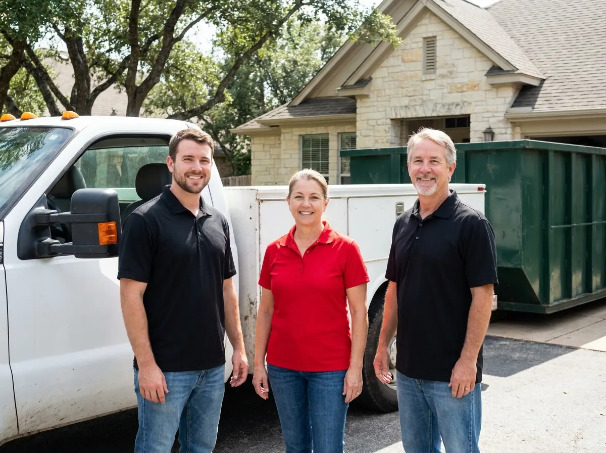 River Oak Dumpster Rental dumpster team in Austin, TX